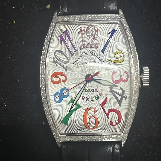 99新 Franck Muller/法兰克穆勒 5850后钻彩字机械腕表/WHT022299