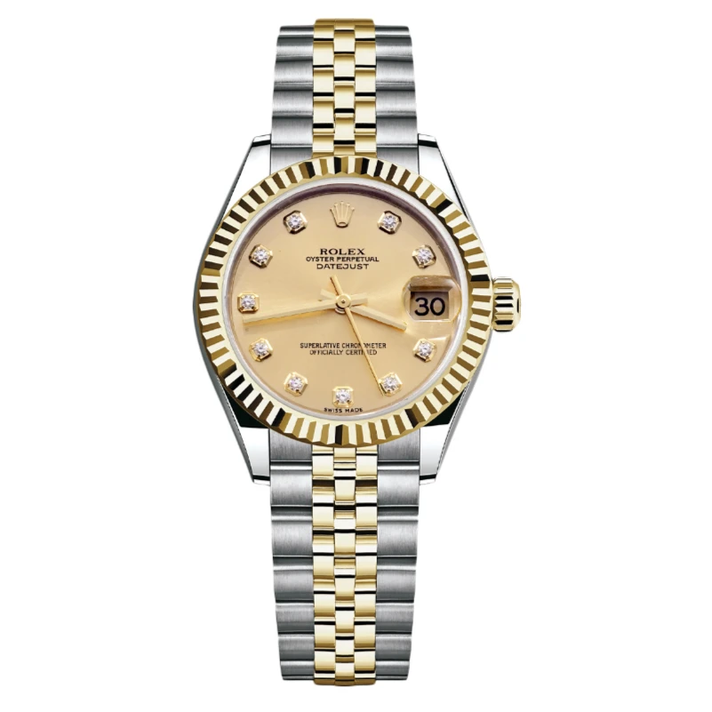99新 Rolex/劳力士 表展日志型178273香槟盘间金腕表/WHP024777
