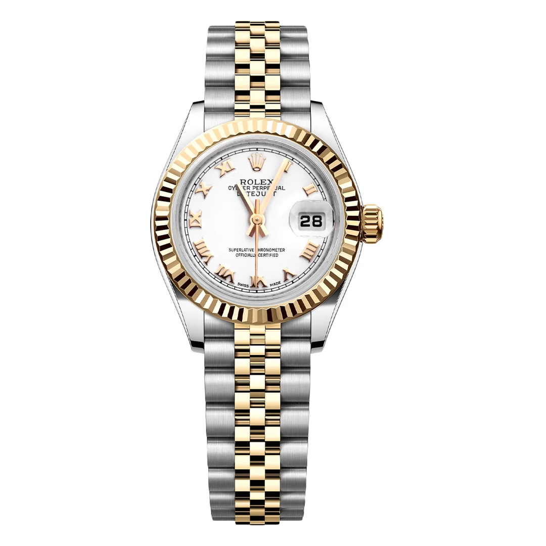 99新 Rolex/劳力士 女装日志型179173-63133白盘腕表/WHP030611