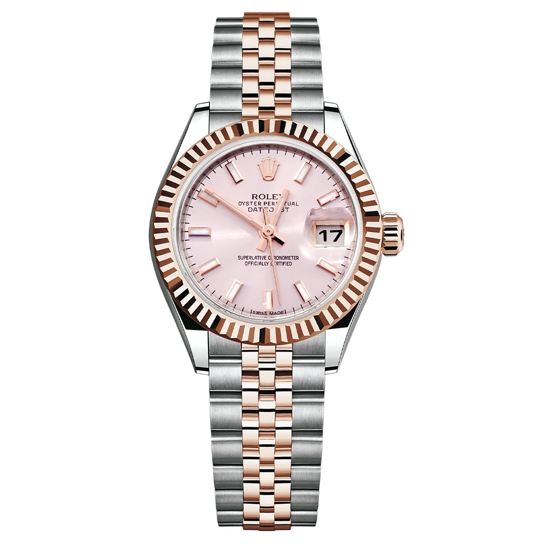 99新 Rolex/劳力士 女装日志型系列179171粉盘腕表/WHP027885