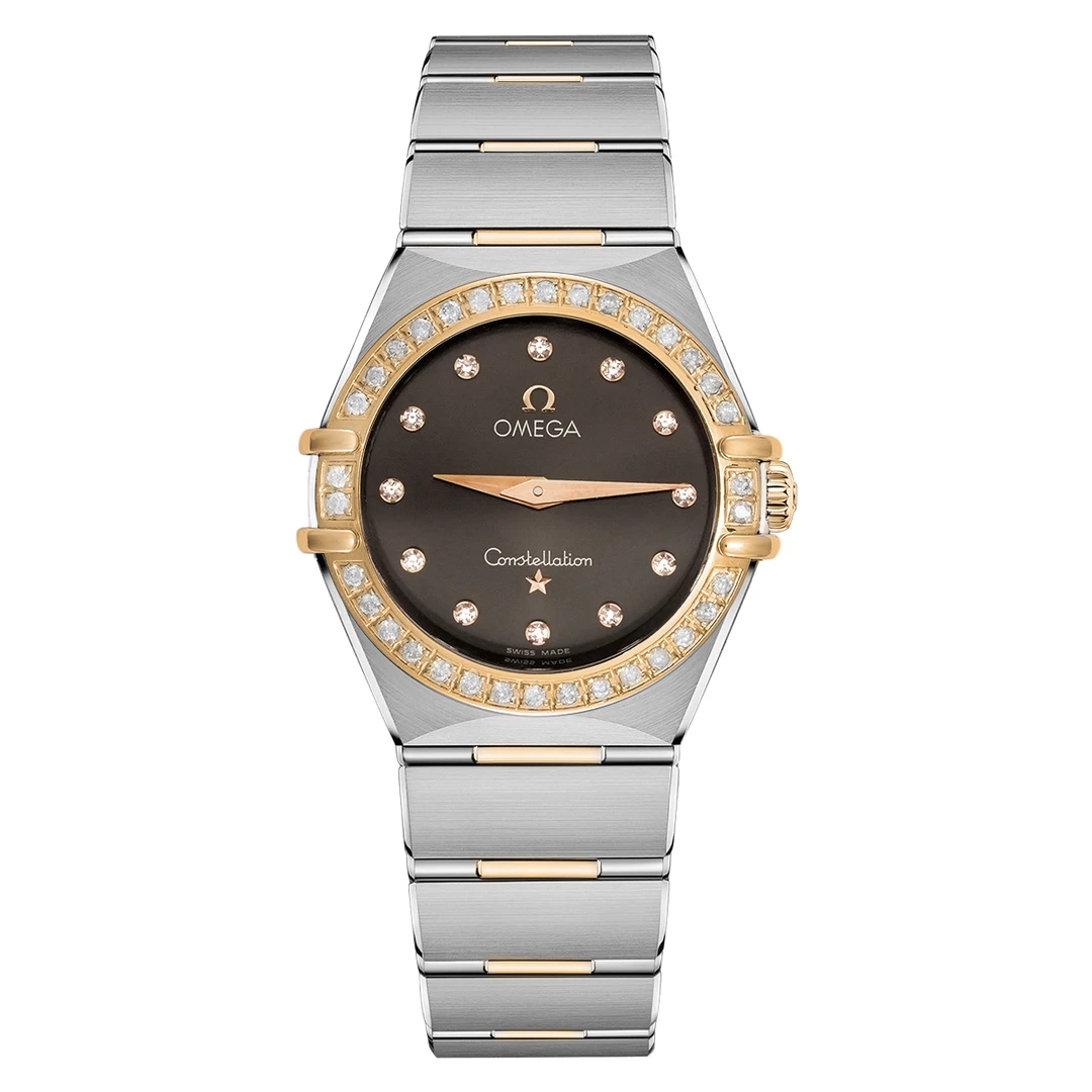 99新 Omega/欧米茄  星座系列1358.60.00女表/原钻石英/WHT015530
