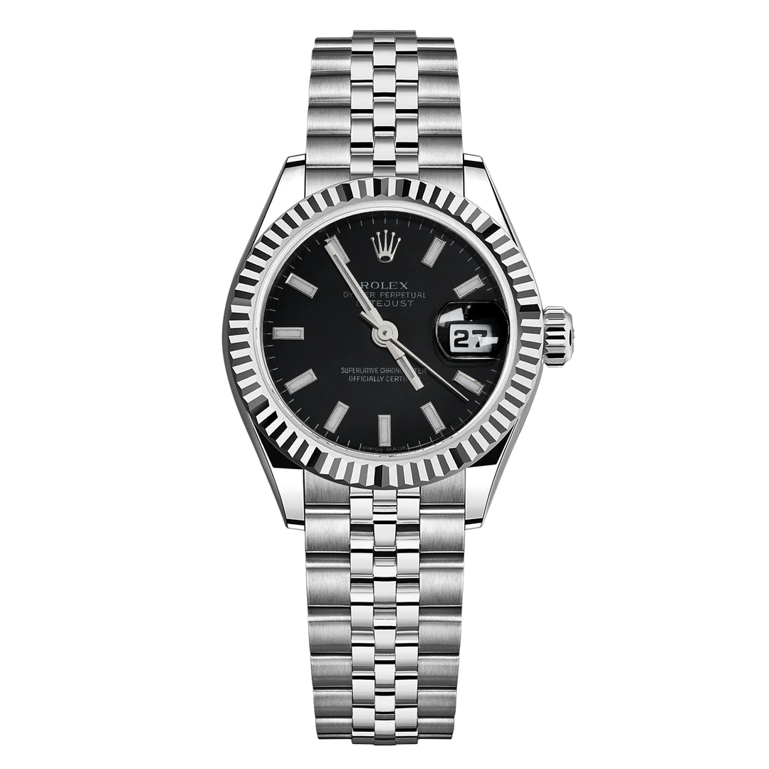 99新 Rolex/劳力士 女装日志型系列179174黑色腕表/WHP032475