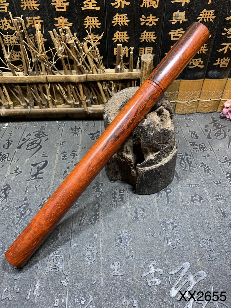 XX2655印度小叶紫檀长线香筒，长直径24.4/1.9cm，重57克