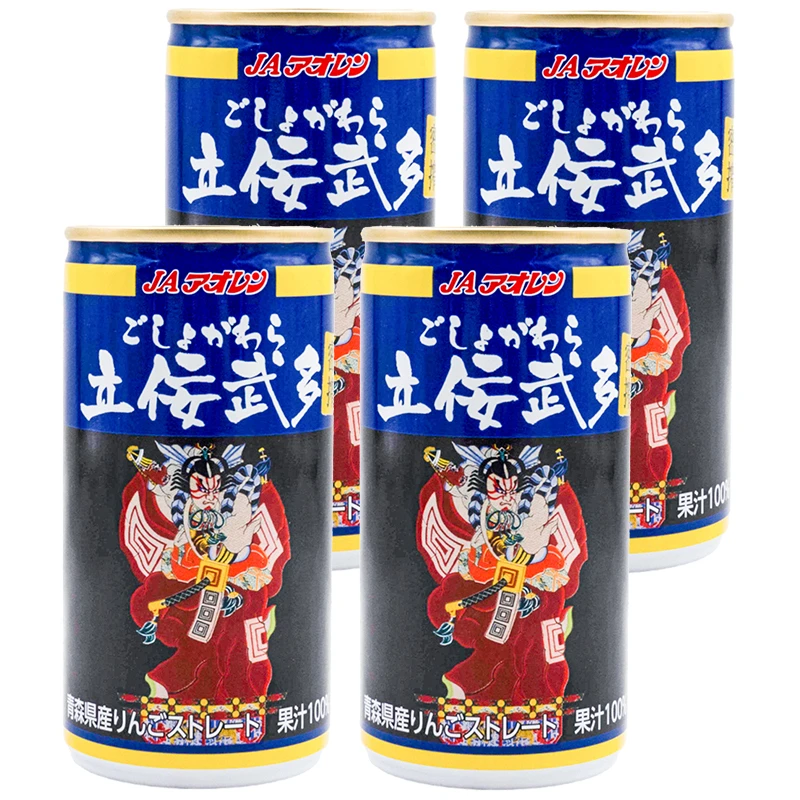 商城临期日本原装进口JA农协立佞武多青森苹果汁饮料鲜榨饮品195g