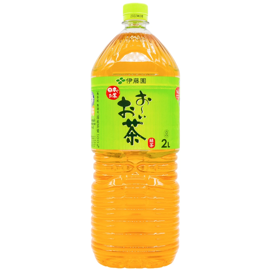 现货日本进口ITOEN伊藤园绿茶0卡0脂大瓶家庭装茶日式饮料品2L