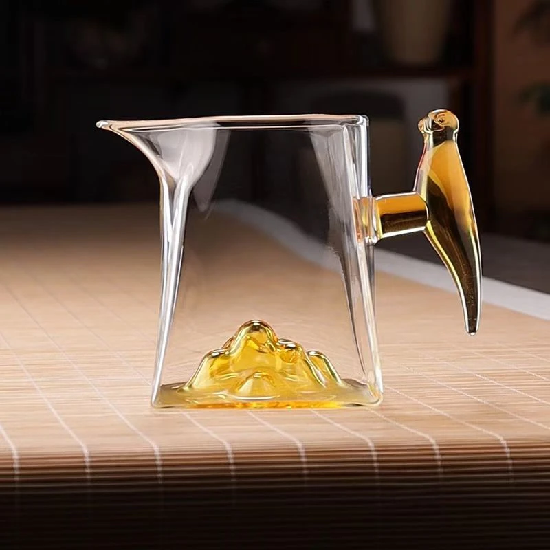 金山公杯加厚玻璃分茶器小鸟公杯350ml高档