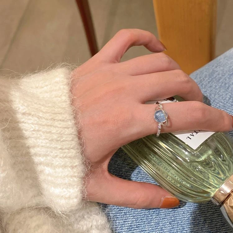 铜合金戒指 星球戒指女小众设计感轻奢食指戒指环J639