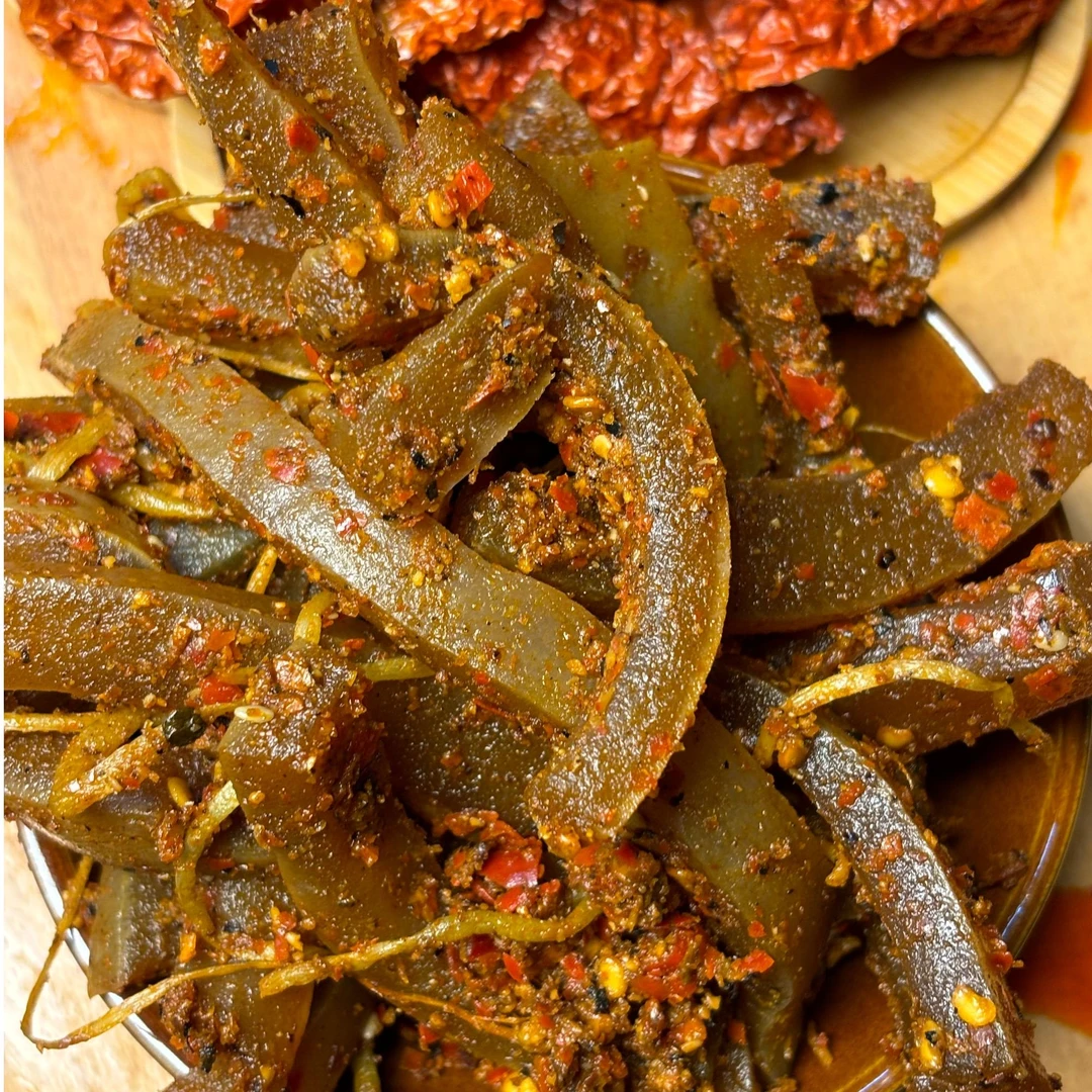 【新品】云南特产西盟木姜子麻辣牛皮500克/800克下饭香辣