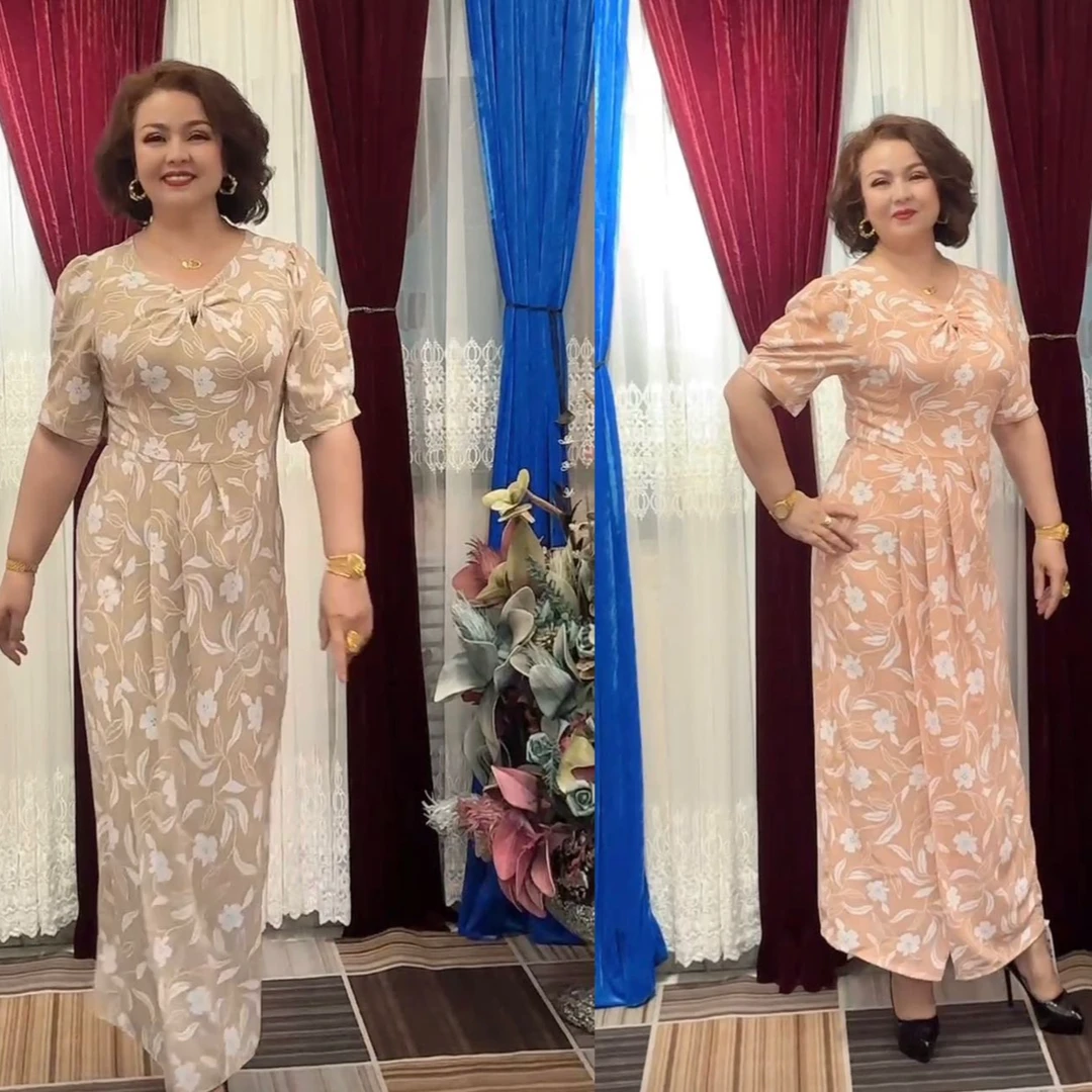 新款网红时尚碎花长款女装连衣裙