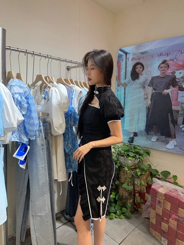 新款女装连衣裙新中式中长款