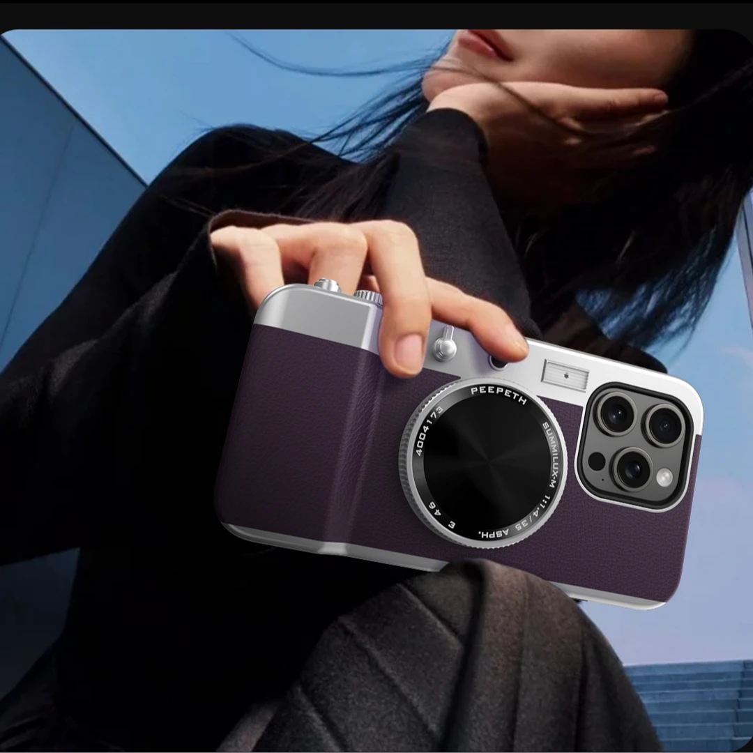 适用于苹果小众ins风蓝牙复古相机手机壳