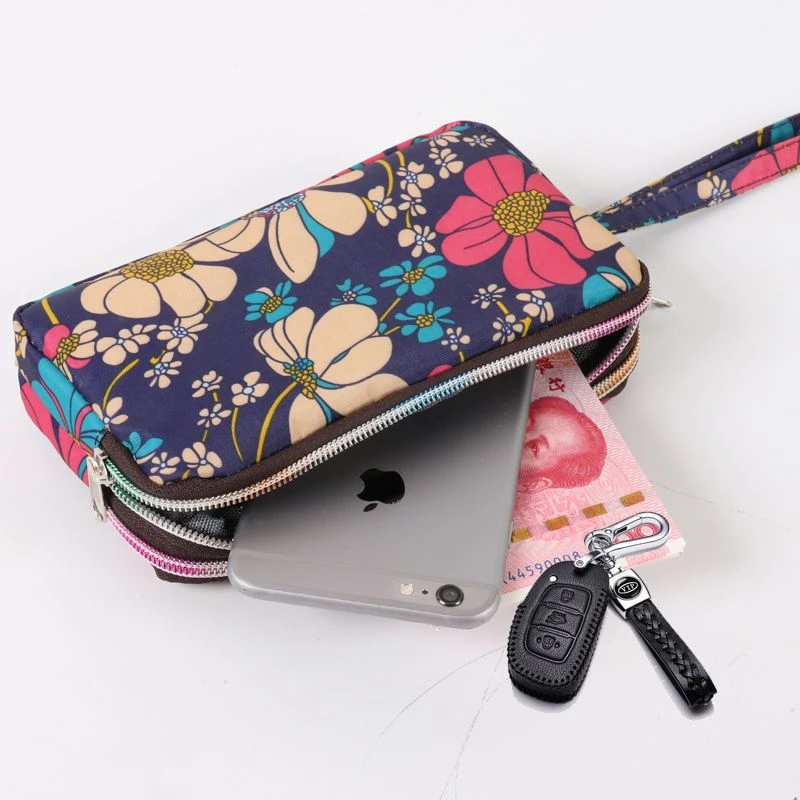 装手机零钱包女帆布手拿包迷你小包包放钥匙手包大容量妈妈款钱袋