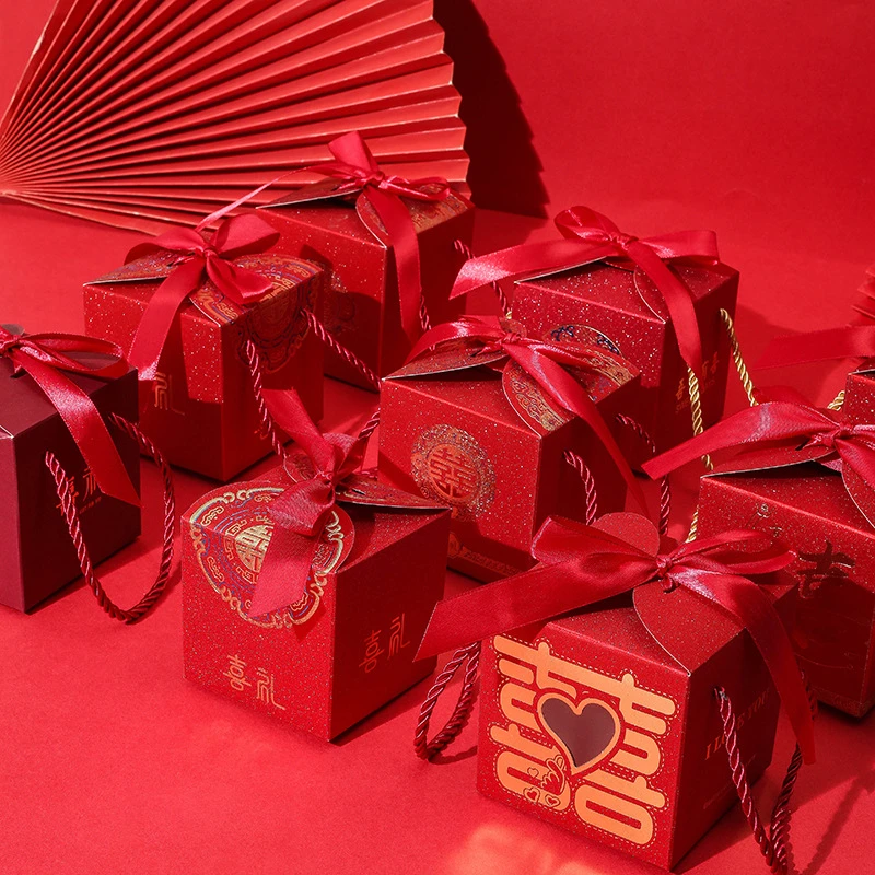 新款伴娘伴手礼高档婚礼糖果盒糖盒满月喜糖结婚礼盒空盒子喜糖盒