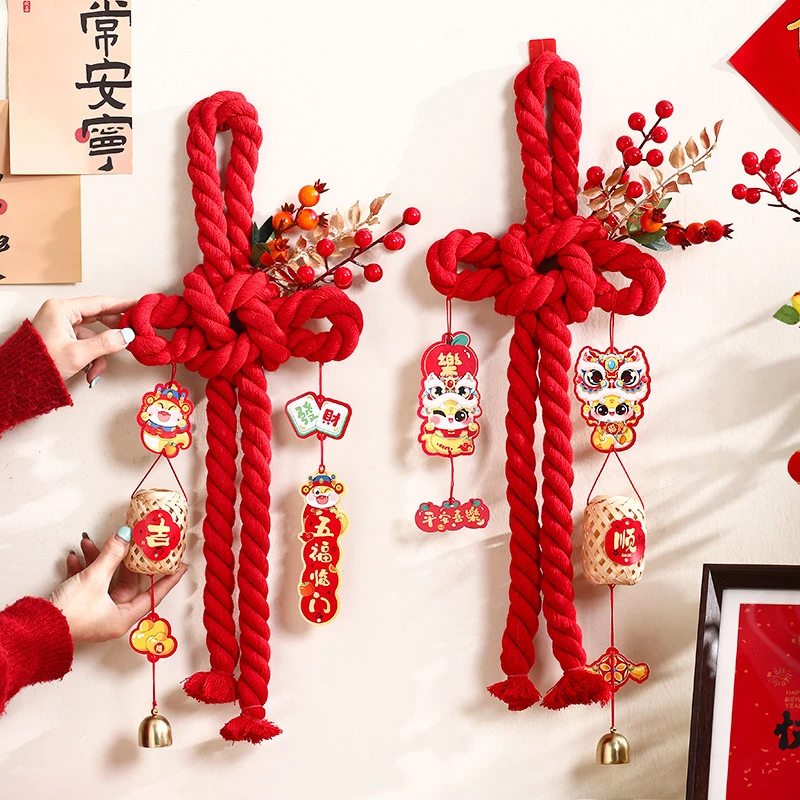新年装饰品福字挂件2025新款蛇年喜庆布置万字结春节过年装饰挂饰