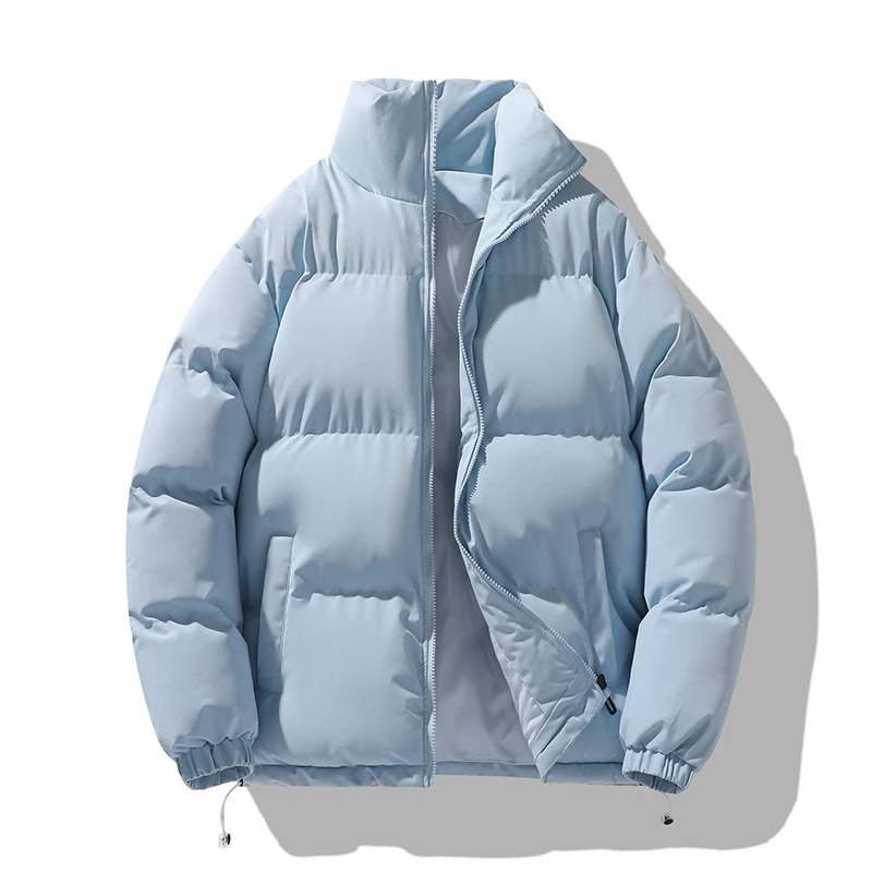 情侣炸街面包服百搭休闲棉衣纯色立领2025新款加厚棉服冬季秋款