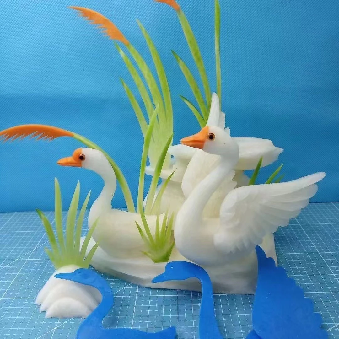 创意天鹅磨具一套果蔬造型雕刻擀饺子皮厨房餐厅摆盘盘饰