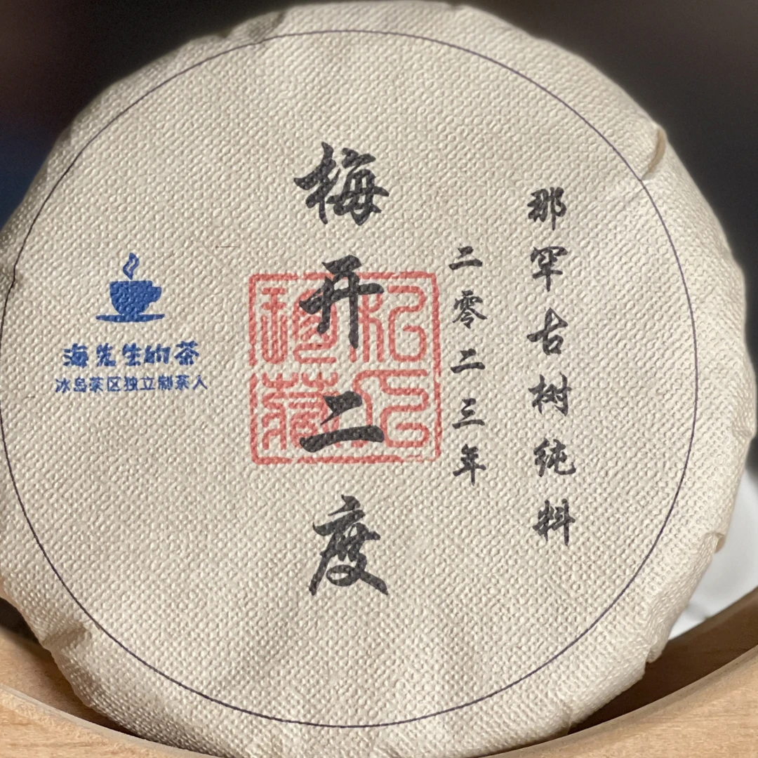 漏网之鱼1饼：那罕2023古树纯料春100g梅开二度普洱茶生茶花香