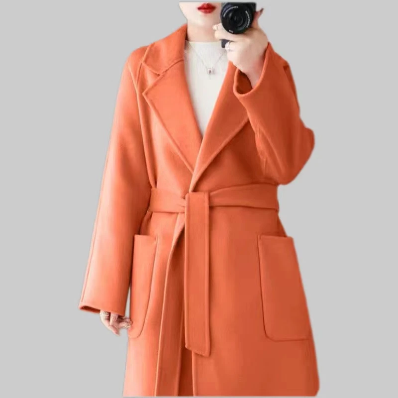 2024年新款532中长款双面秋冬款羊毛大衣