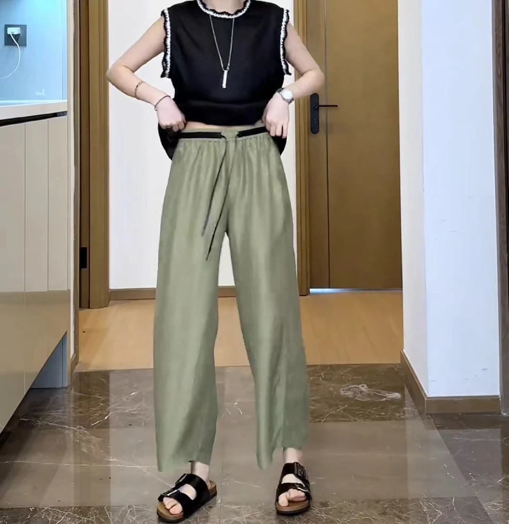 格洛森梨型身材宽松显瘦九分休闲裤秋季新款小个子减龄哈伦奶奶裤