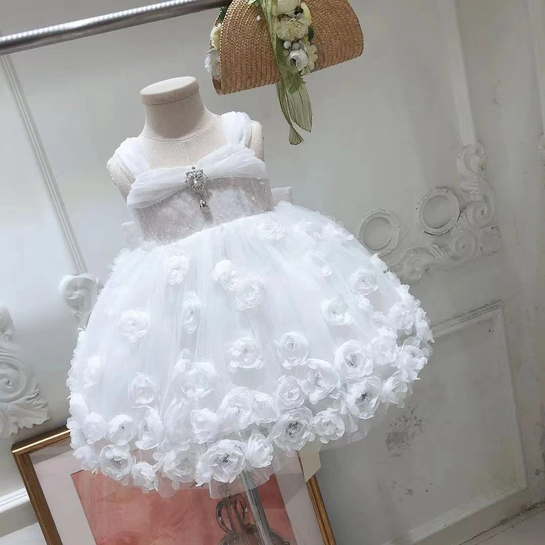 一童麻麻礼服高端2024新款儿童花嫁花童生日公主裙80231