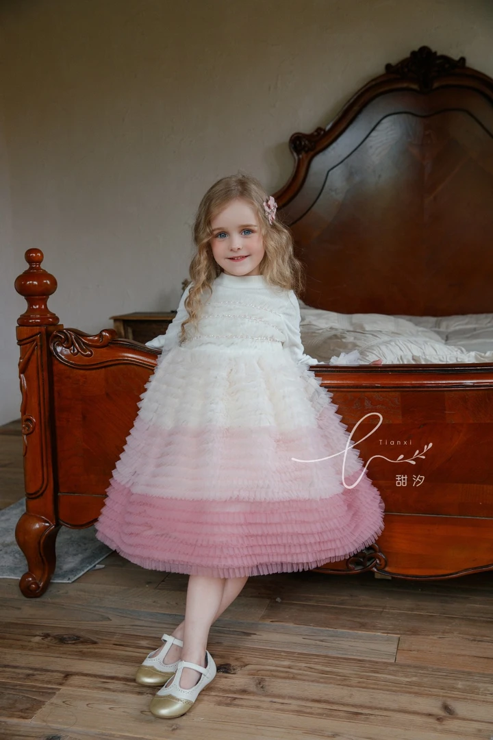 小女孩女童公主裙生日宴会新款高级感礼服250036