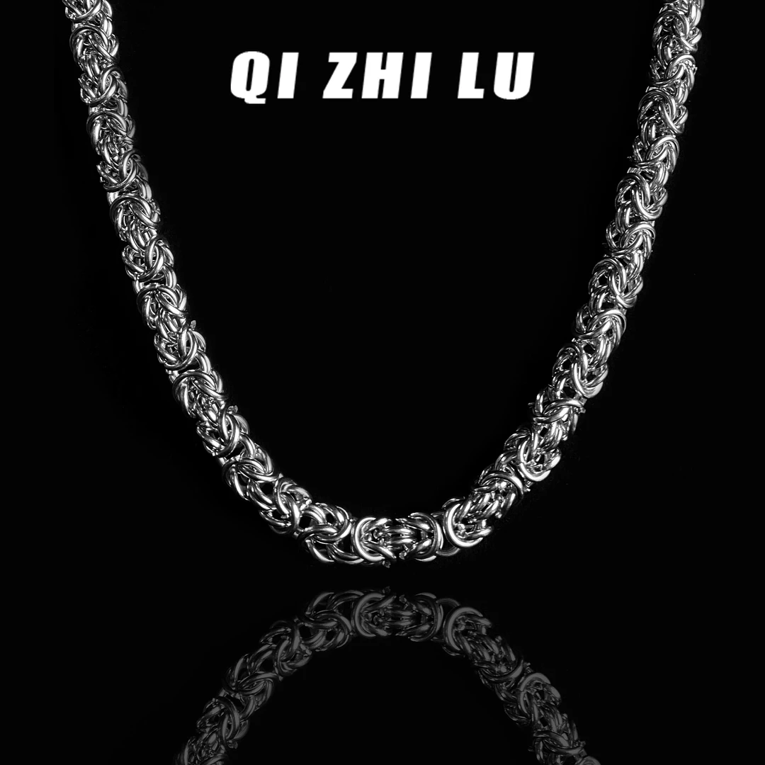 钛钢项链 【灯笼链】新款嘻哈手工古巴链男士项链潮流百搭不掉色
