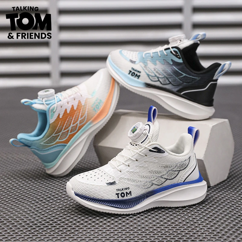 汤姆猫童鞋男童篮球鞋春秋新款儿童运动鞋青少年春秋网面超舒适