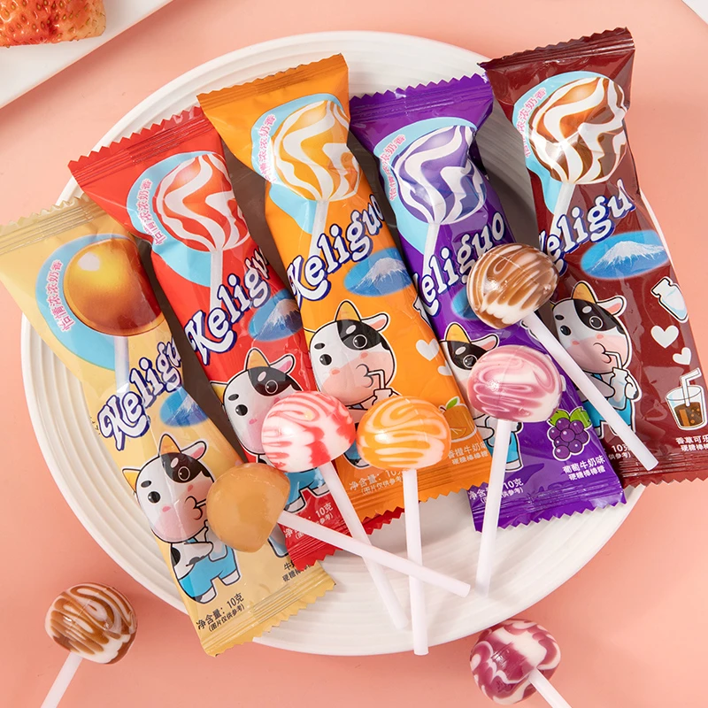 棵力果 牛奶棒棒糖混合水果味儿童休闲小零食硬糖喜糖糖果年货
