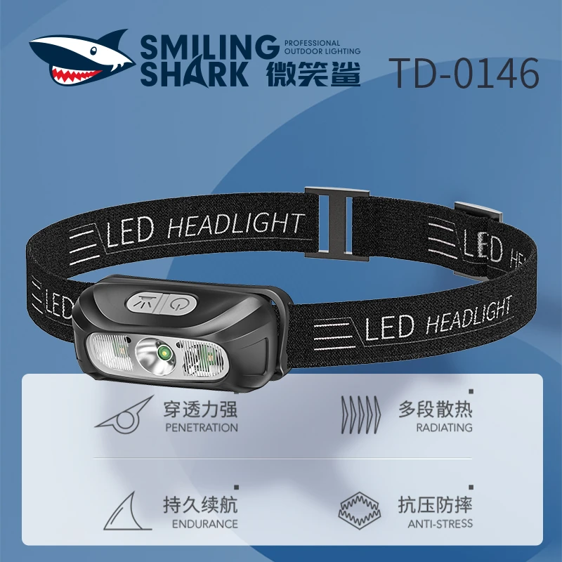 智能挥手感应头灯钓鱼专用强光可充电头戴式LED户外防水超长续航