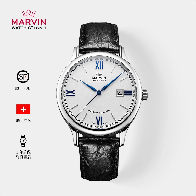 【品牌】（38直径表盘）男士全自动机械手表蓝针防水男款腕表经典百搭