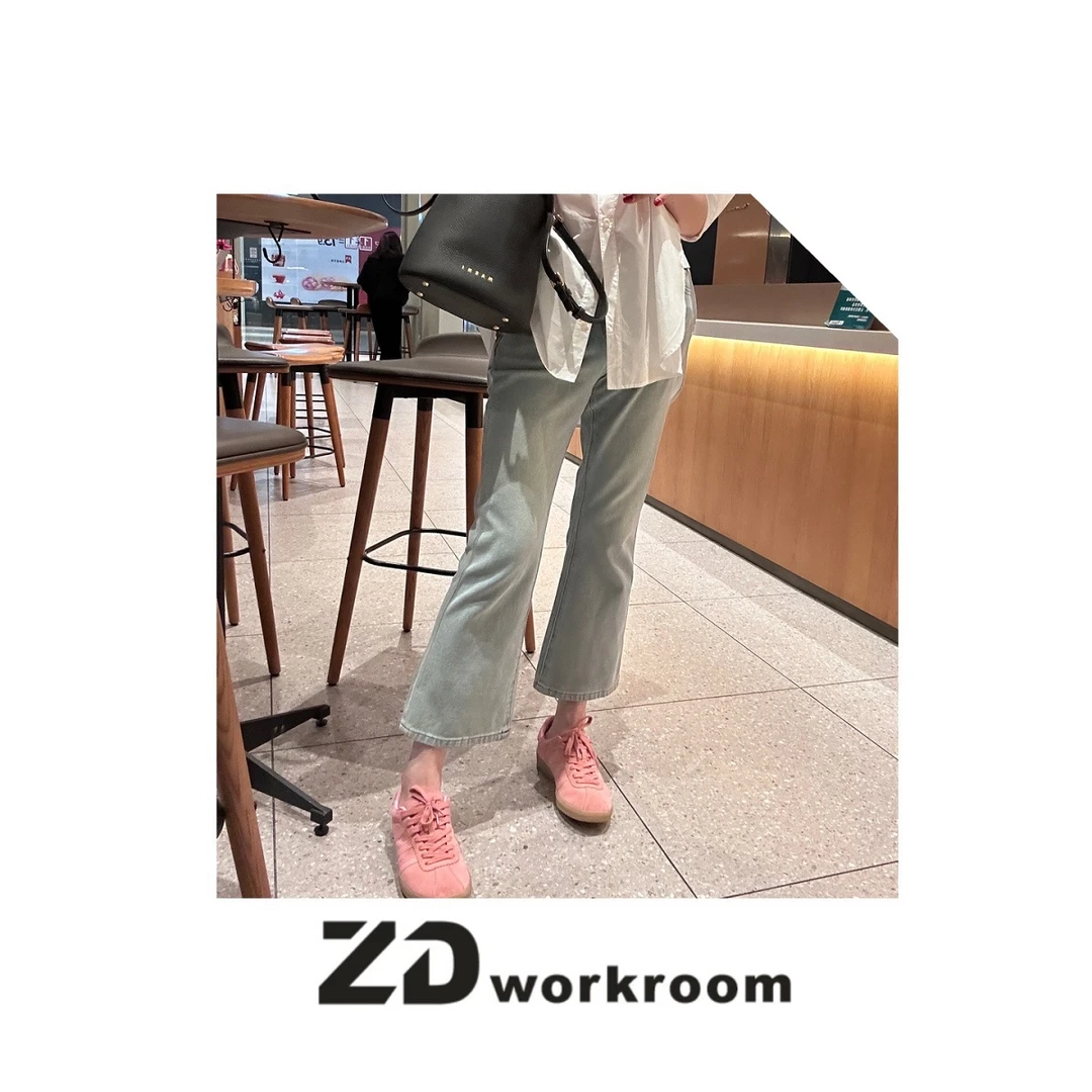 【Z.D/WORKROOM】【唯新】四面弹重工酵素洗水时尚九分微喇牛仔裤
