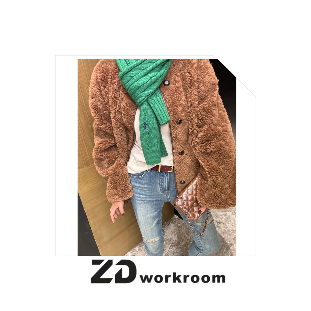 【Z.D/WORKROOM】【真毛泰迪】专柜品质正反两穿满分羊毛外套 冬季