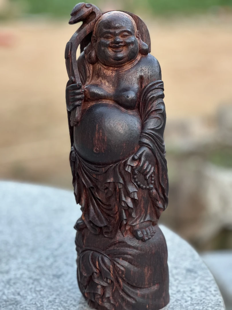 缅甸小叶降真香清刀弥勒佛