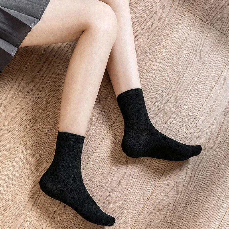 【五双装】纯福利无骨无缝高端美丽诺袜子男女袜保暖百搭