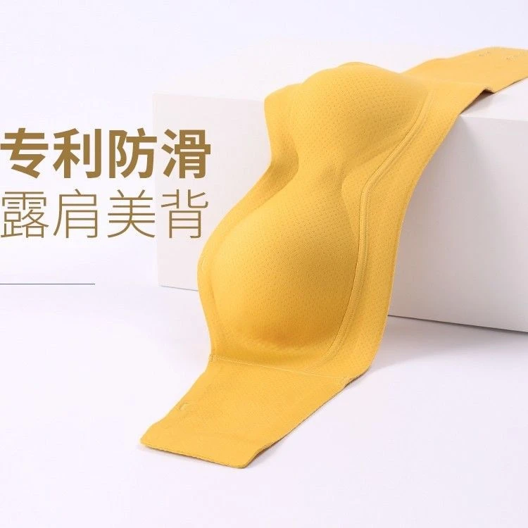 无肩带内衣女无钢圈防走光防滑聚拢小胸调整型夏季薄款抹胸式文胸