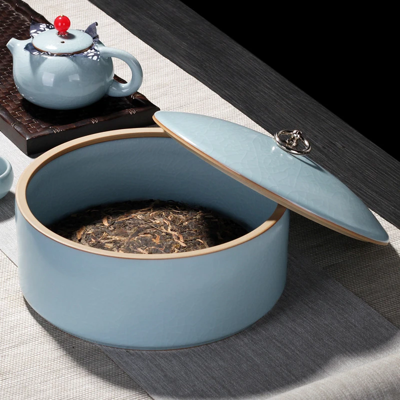 青花瓷陶瓷茶洗带盖大号水洗功夫茶具零配件杯洗茶道零配用具