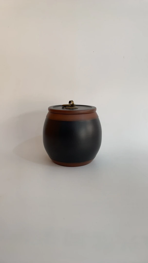 迷你素茶叶罐全手工纯天然泥土 随机发