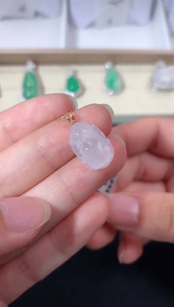 【闪购商品】翡翠颈饰18K金镶嵌N184