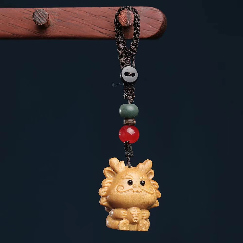 木雕生肖龙（黄）