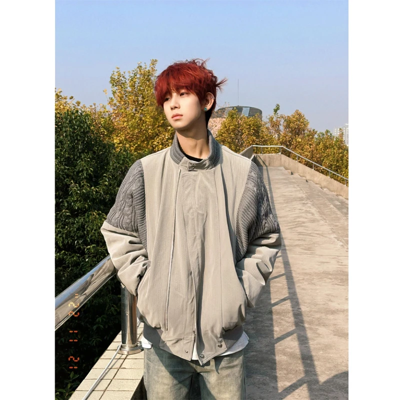 vintage棒球服美式复古高街vibe外套男秋冬设计感情侣飞行员夹克