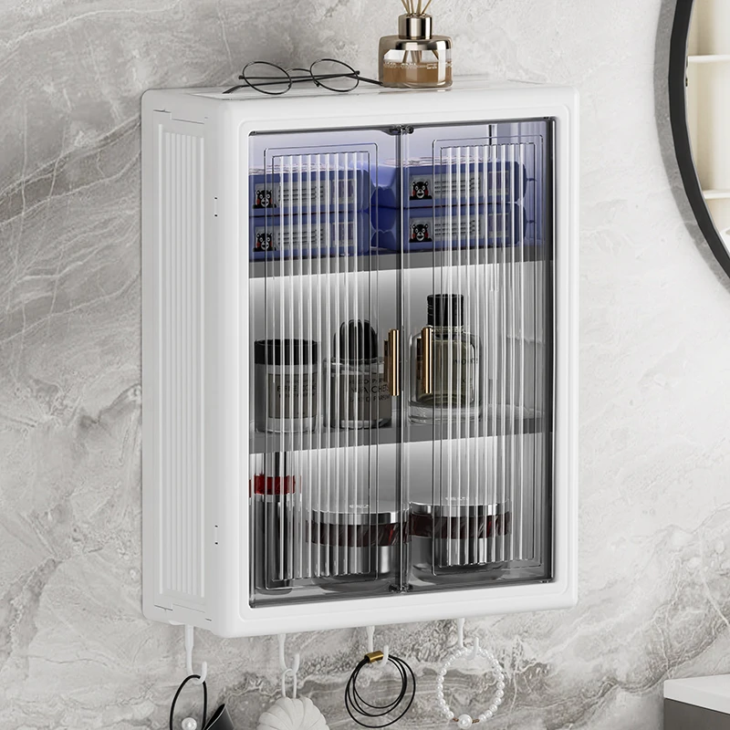 卫生间置物柜壁挂免打孔洗漱台墙上防水收纳柜洗手间化妆品小壁柜