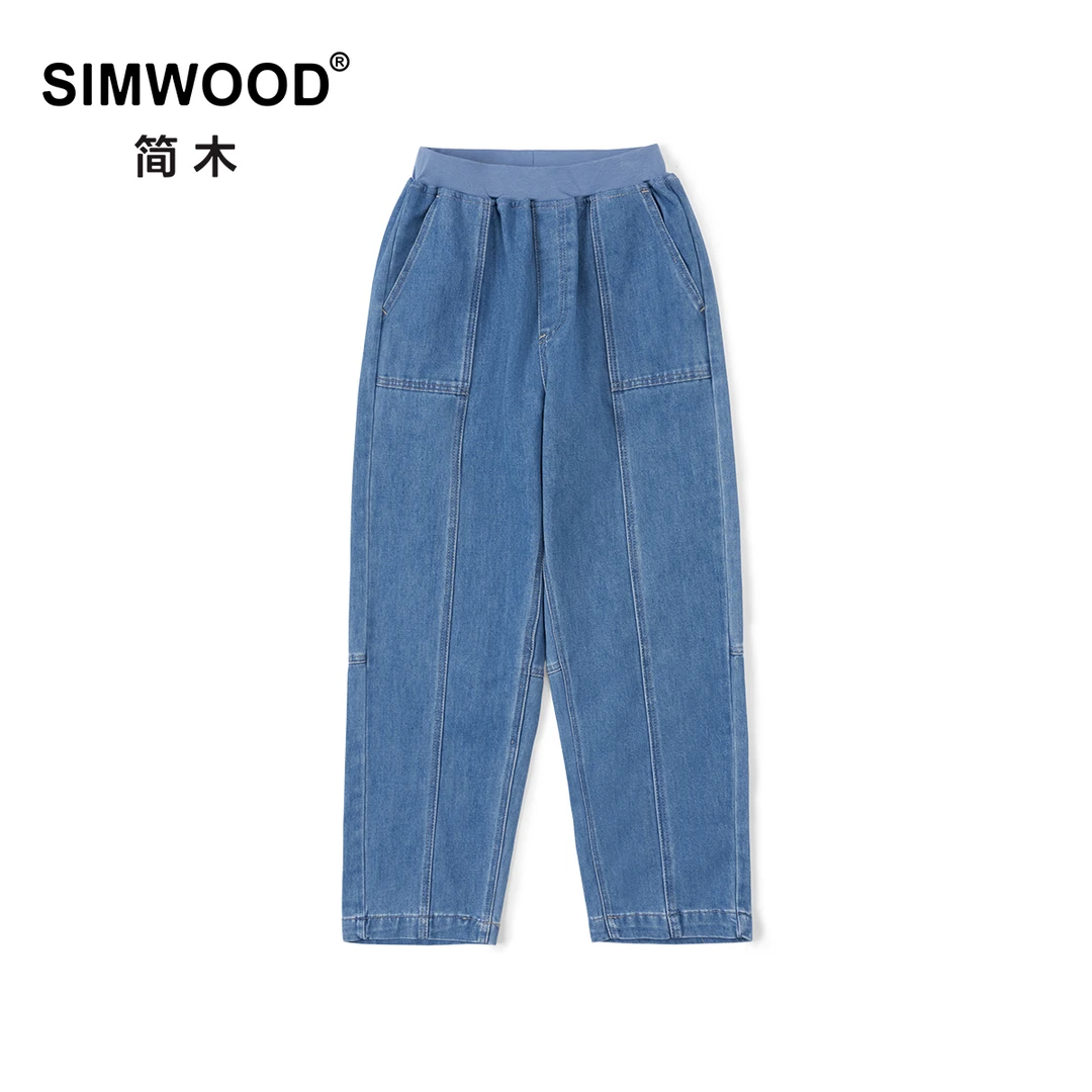 SIMWOOD/简木8.6盎司儿童休闲COOLMAX弹力宽松水洗牛仔裤SM230327