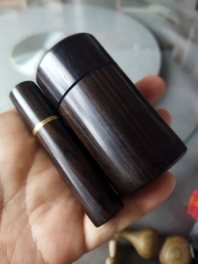 紫光檀牙签罐2个