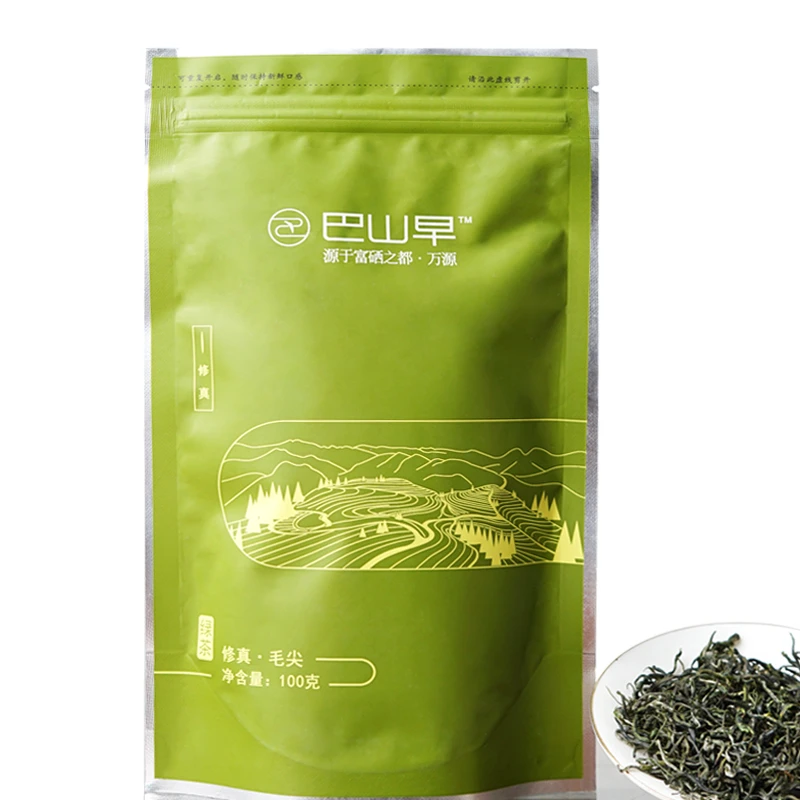 巴山早一级毛尖绿茶100g袋装高山云雾茶清香型硒茶自己喝茶园直销