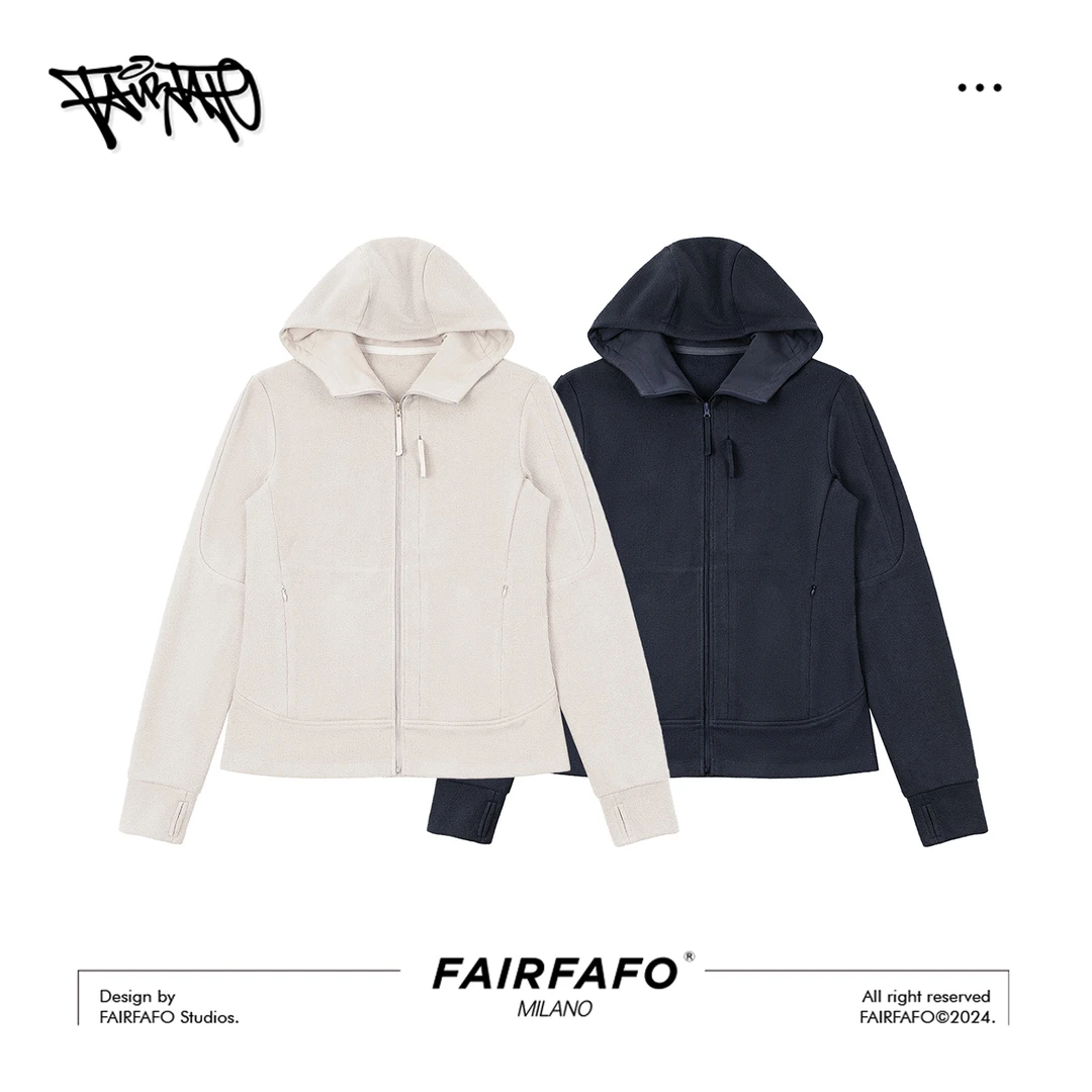 FAIRFAFO林肉肉【保暖修身连帽衫外套】WTBL49127时尚运动修身显瘦