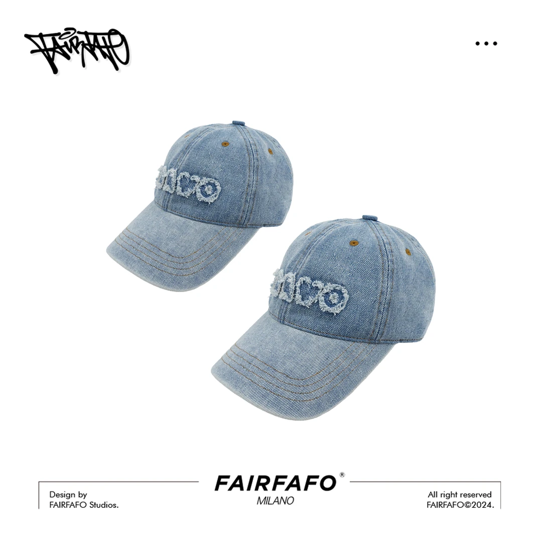FAIRFAFO林肉肉【洗水牛仔棒球帽】FH24MZ159水洗休闲时尚棒球帽