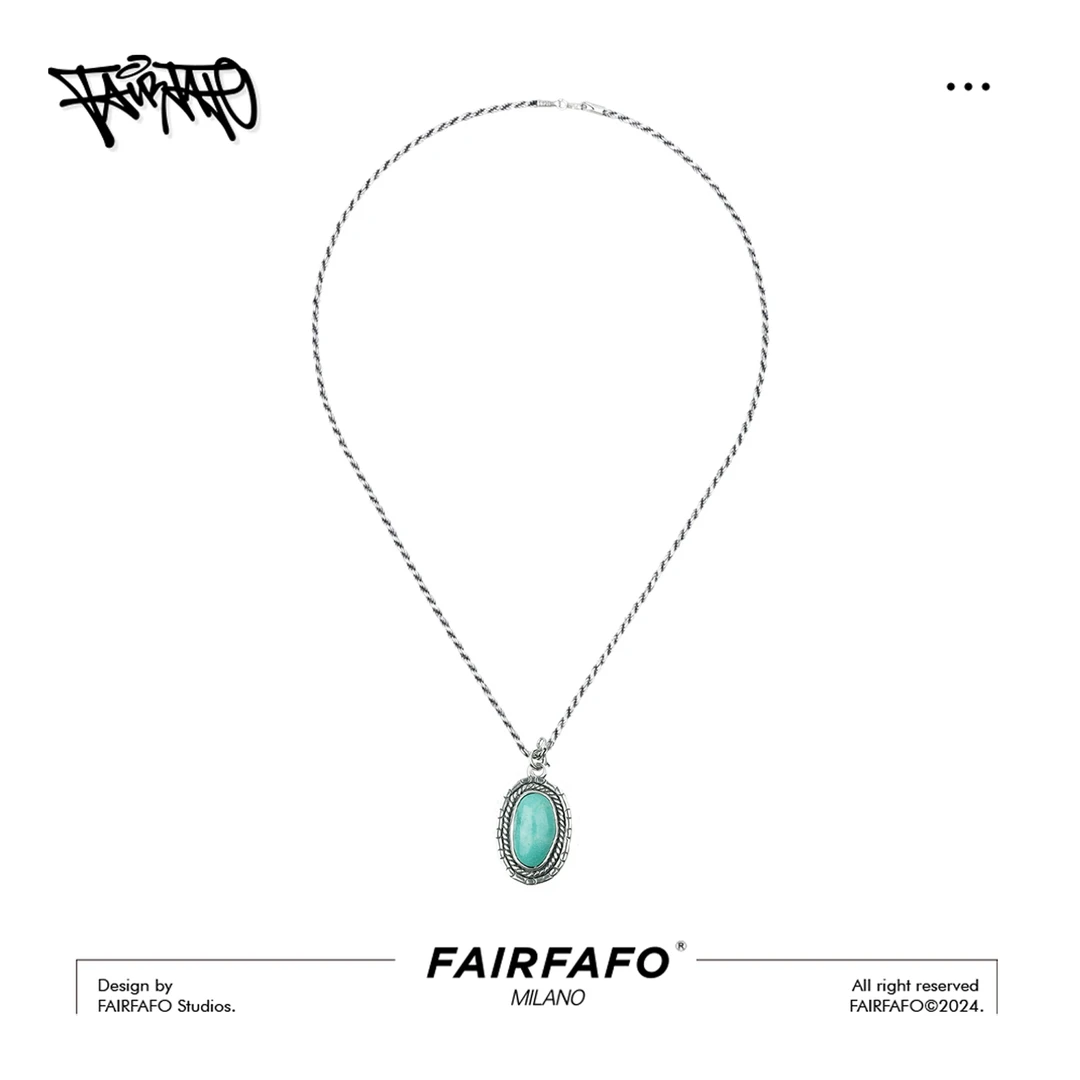 FAIRFAFO 铜合金项链 林肉肉【绿石项链】FH24SL625轻奢小众项链女