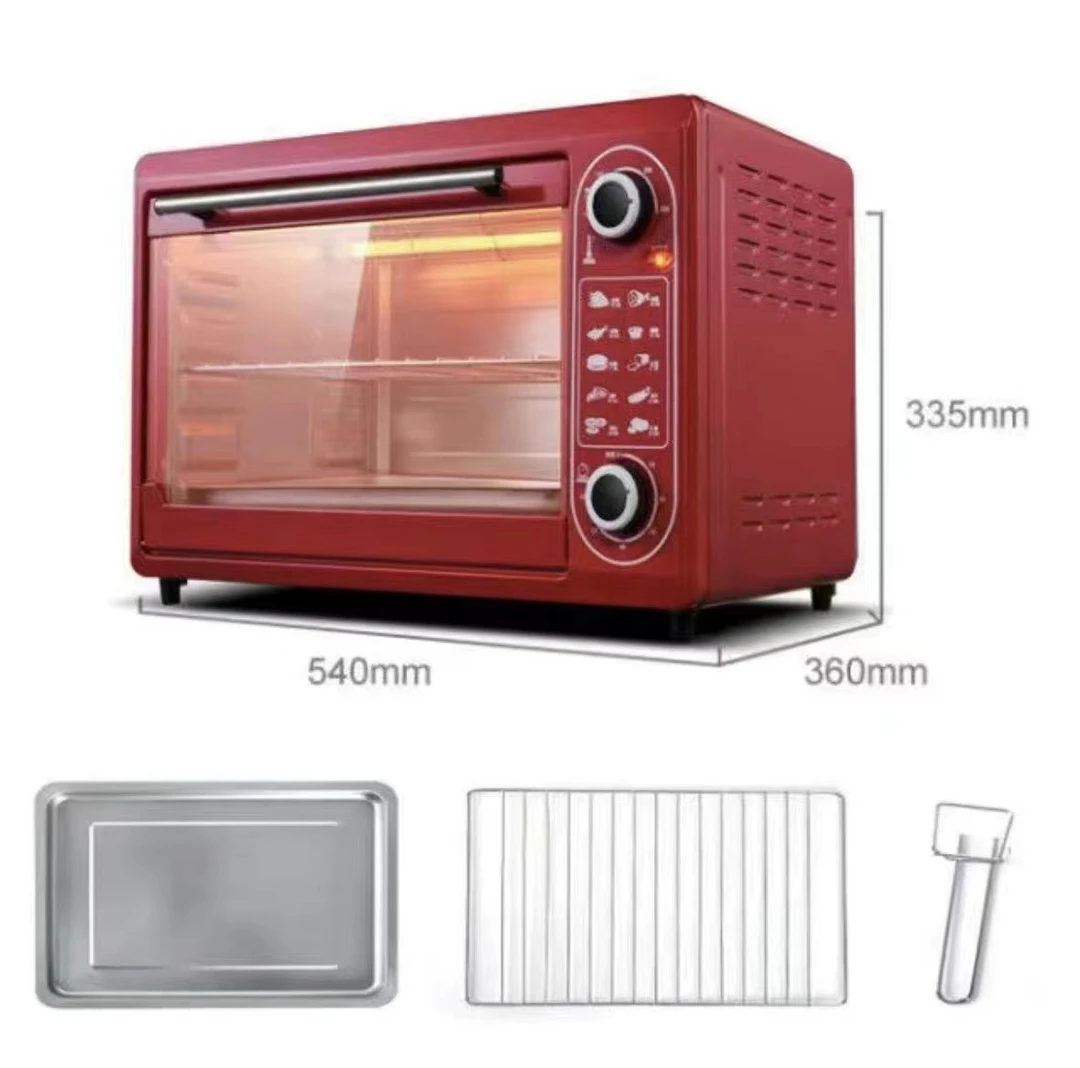 粉丝福利 多功能家用红色大容量电烤箱