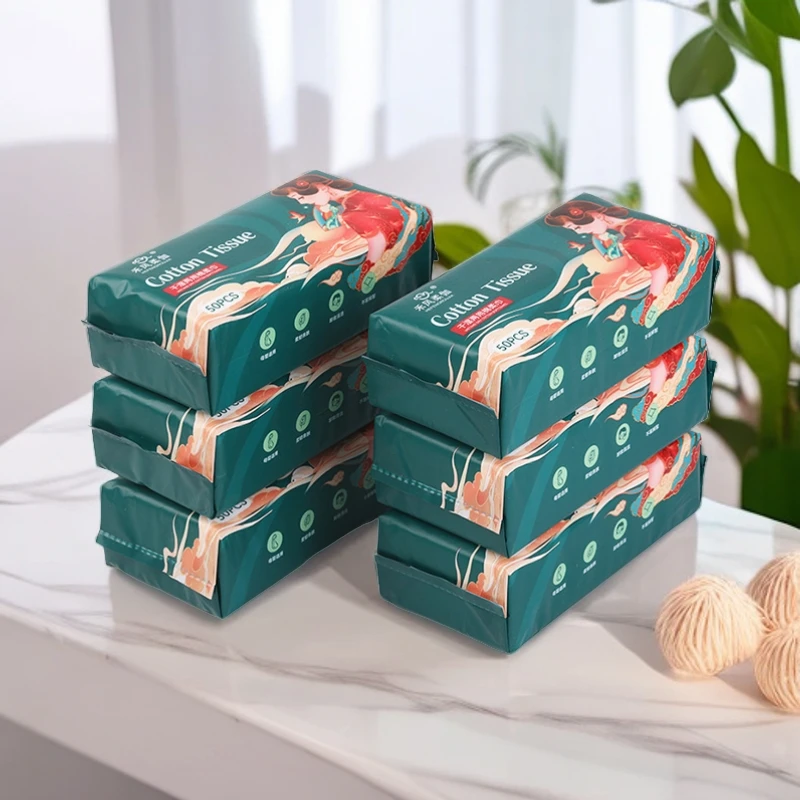 禾风柔伽必备【国风6包装】洗脸棉柔巾洁面两用洗脸巾加厚抽取式