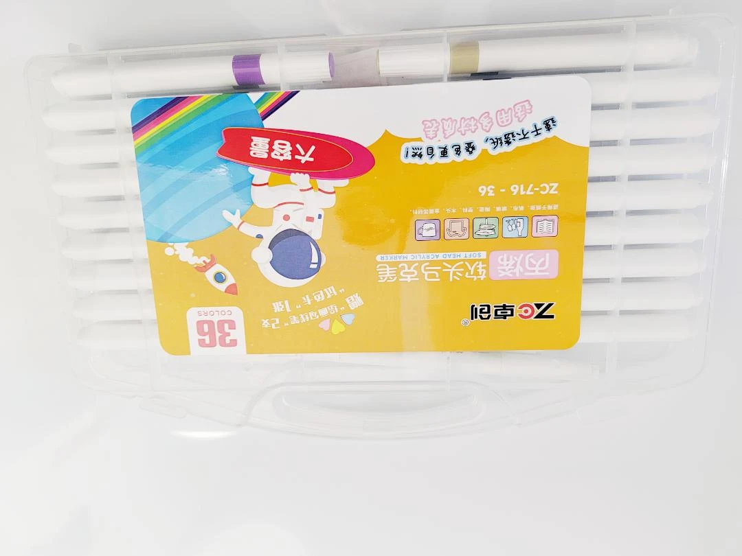 卓创丙烯软头马克笔ZC-716系列双头大容量三角笔杆